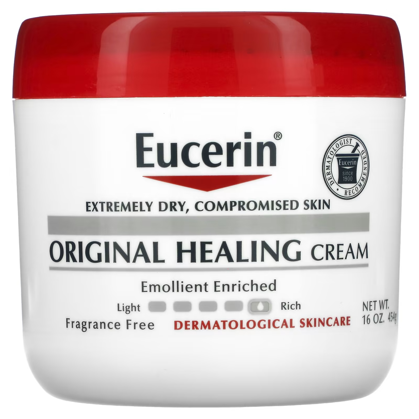 Eucerin Original Healing Cream для очень сухой проблемной кожи, без ароматизаторов, 16 унций (454 г) eucerin original healing rich cream 16 oz 454g