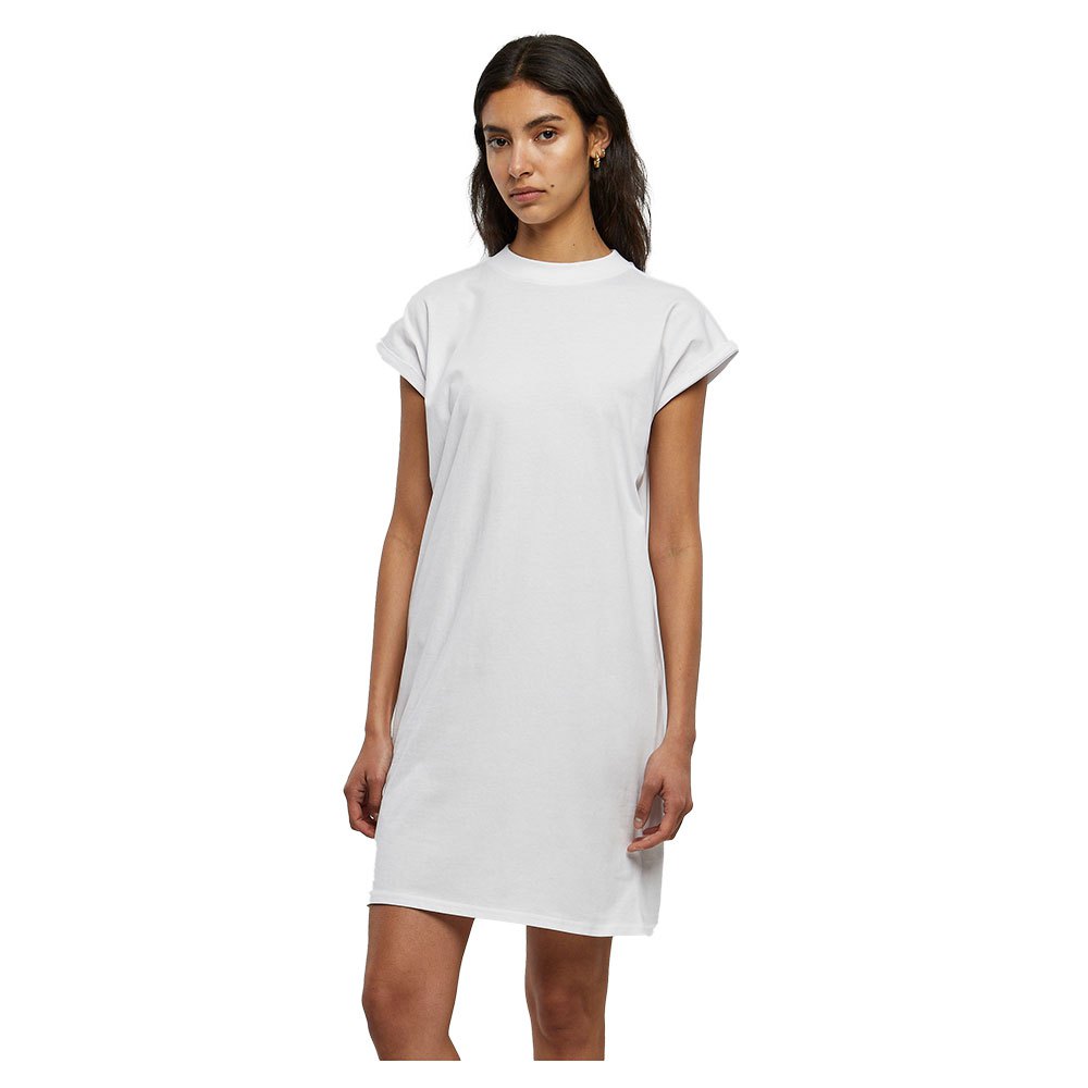 Короткое платье Urban Classics Extended Shoulder Short Sleeve, белый