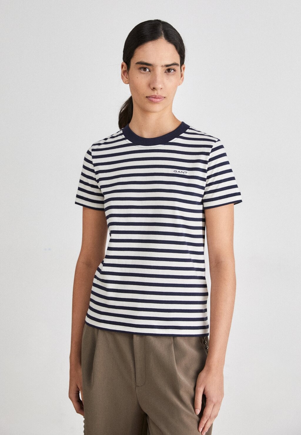 

Футболка с принтом BRETON GANT, цвет evening blue