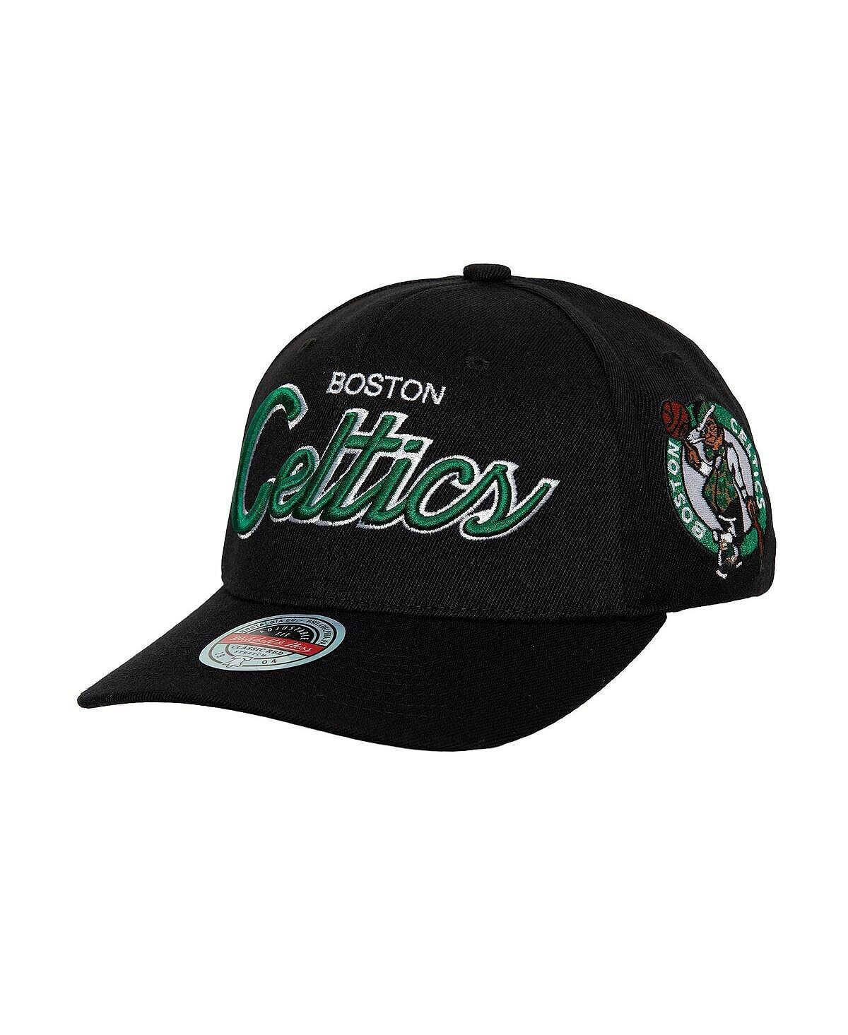 

Мужская черная эластичная кепка Boston Celtics MVP Team Script 2.0 с застежкой на спине Mitchell & Ness