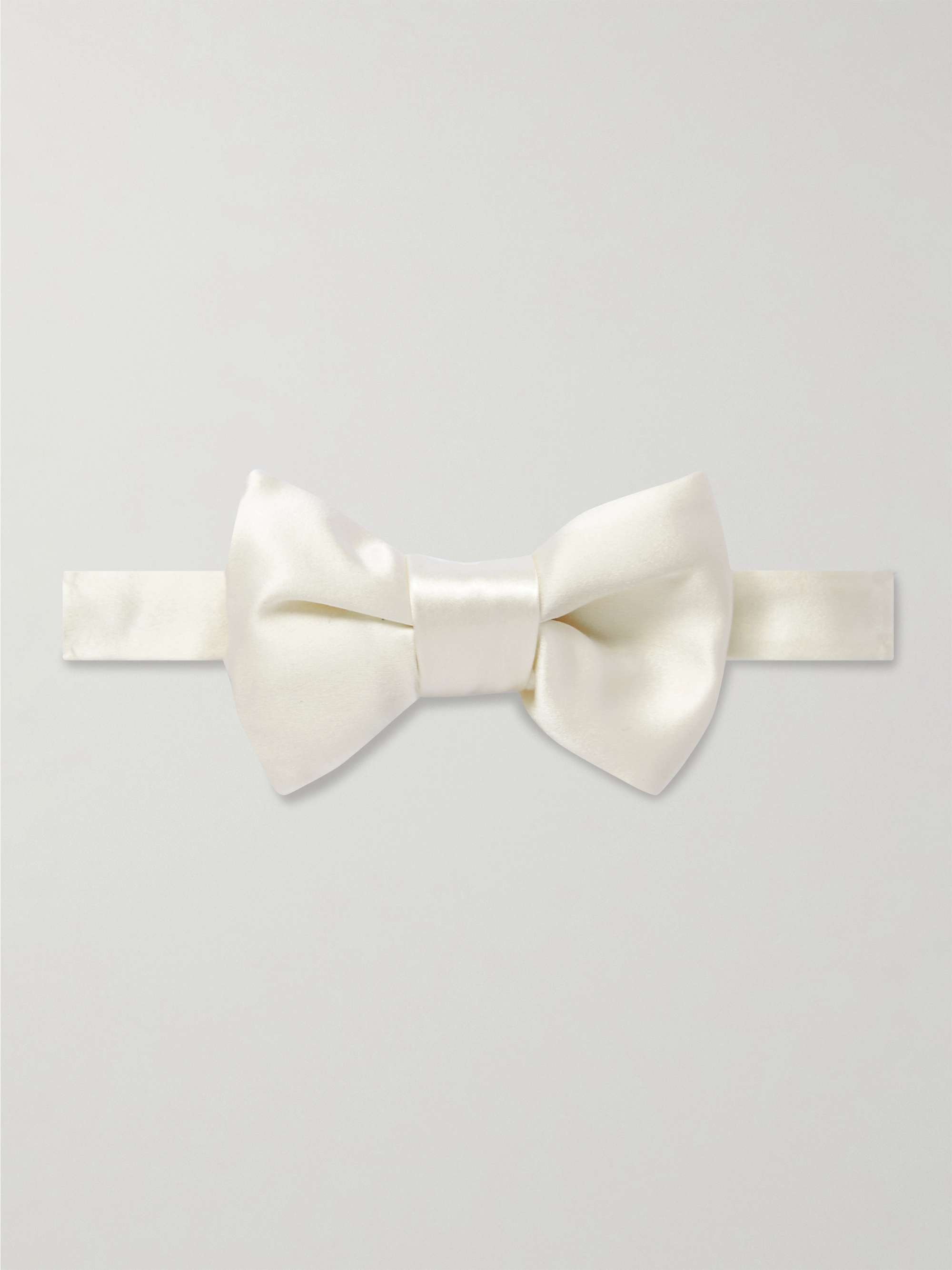 Галстук-бабочка из шелка и атласа с предварительно завязанным галстуком TOM FORD, белый галстук башка мужской из шелка 7 5 см с галстуком