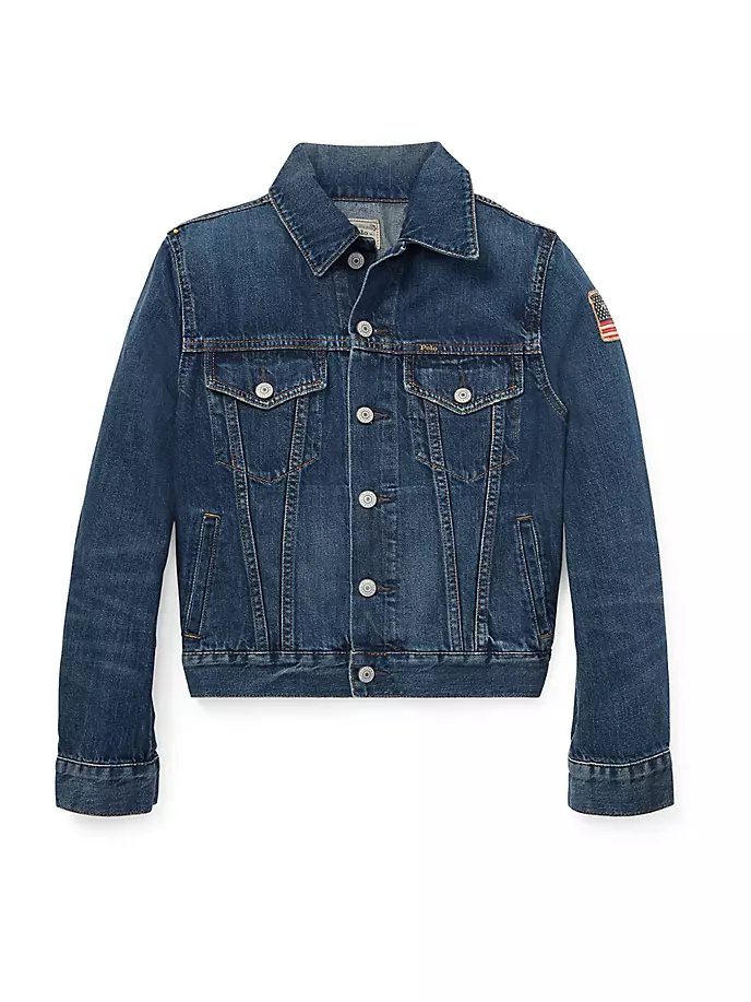 

Джинсовая куртка Trucker для маленьких мальчиков и мальчиков Polo Ralph Lauren, синий