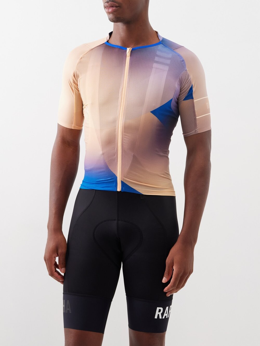 

Велосипедная футболка pro team на молнии Rapha, синий