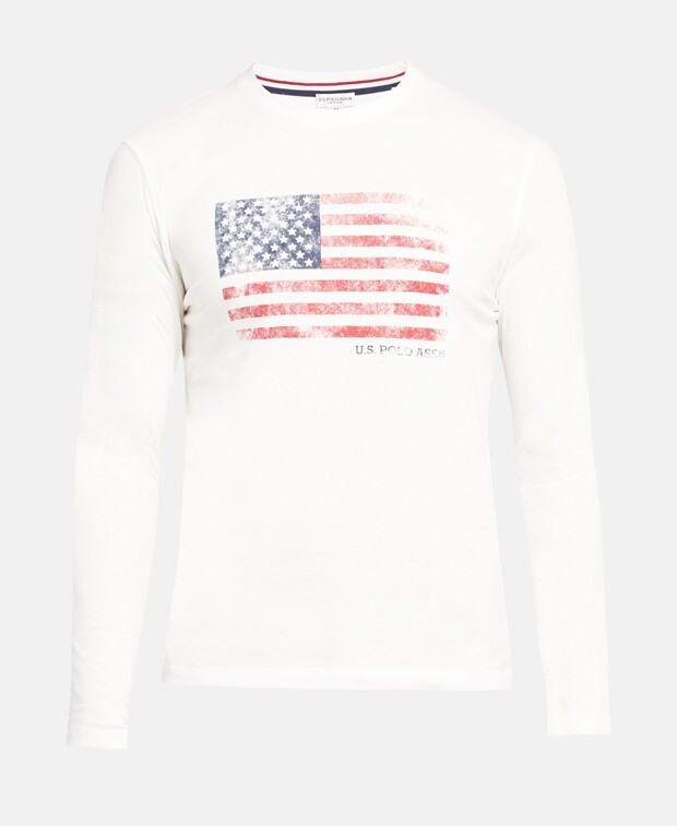 

Топ с длинными рукавами U.S. Polo Assn., цвет Wool White