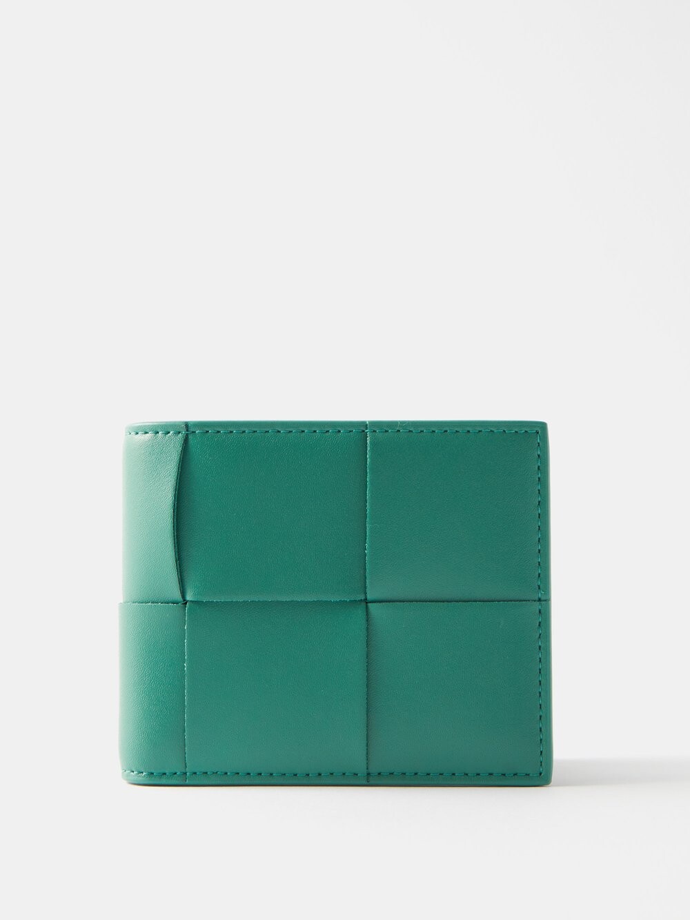 

Кожаный кошелек cassette intrecciato, складывающийся в два раза Bottega Veneta, зеленый