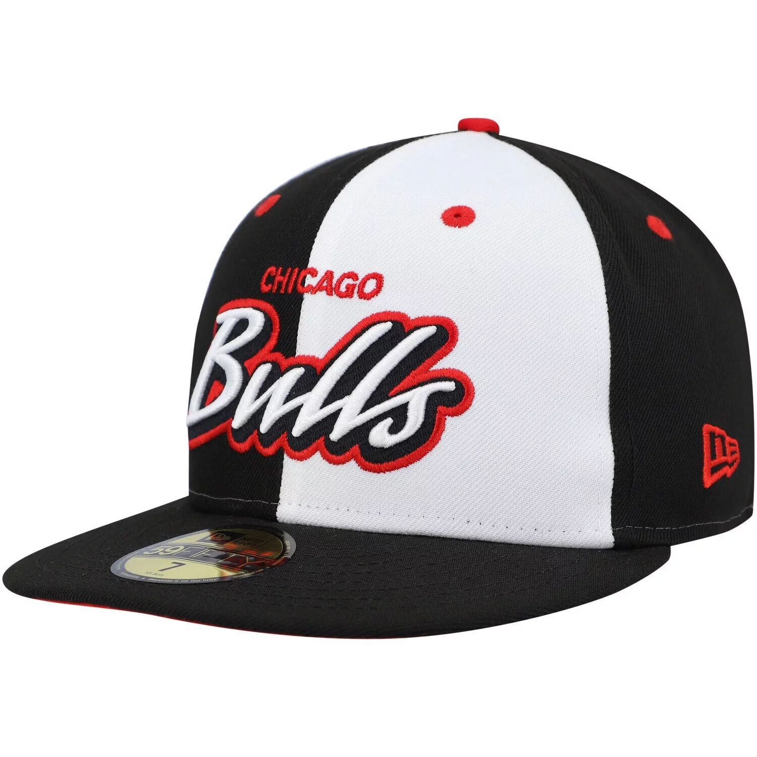 

Мужская приталенная шляпа New Era черно-белая Chicago Bulls Griswold 59FIFTY
