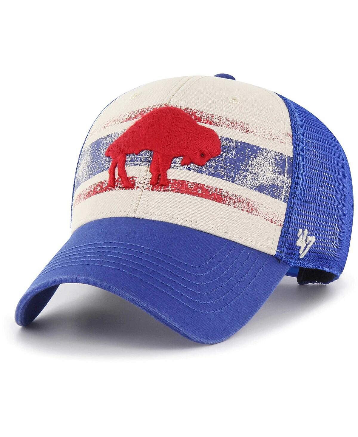 Мужская кремовая регулируемая кепка Buffalo Bills Breakout MVP Trucker '47 Brand мужская кремовая регулируемая кепка carolina panthers breakout mvp trucker 47 brand