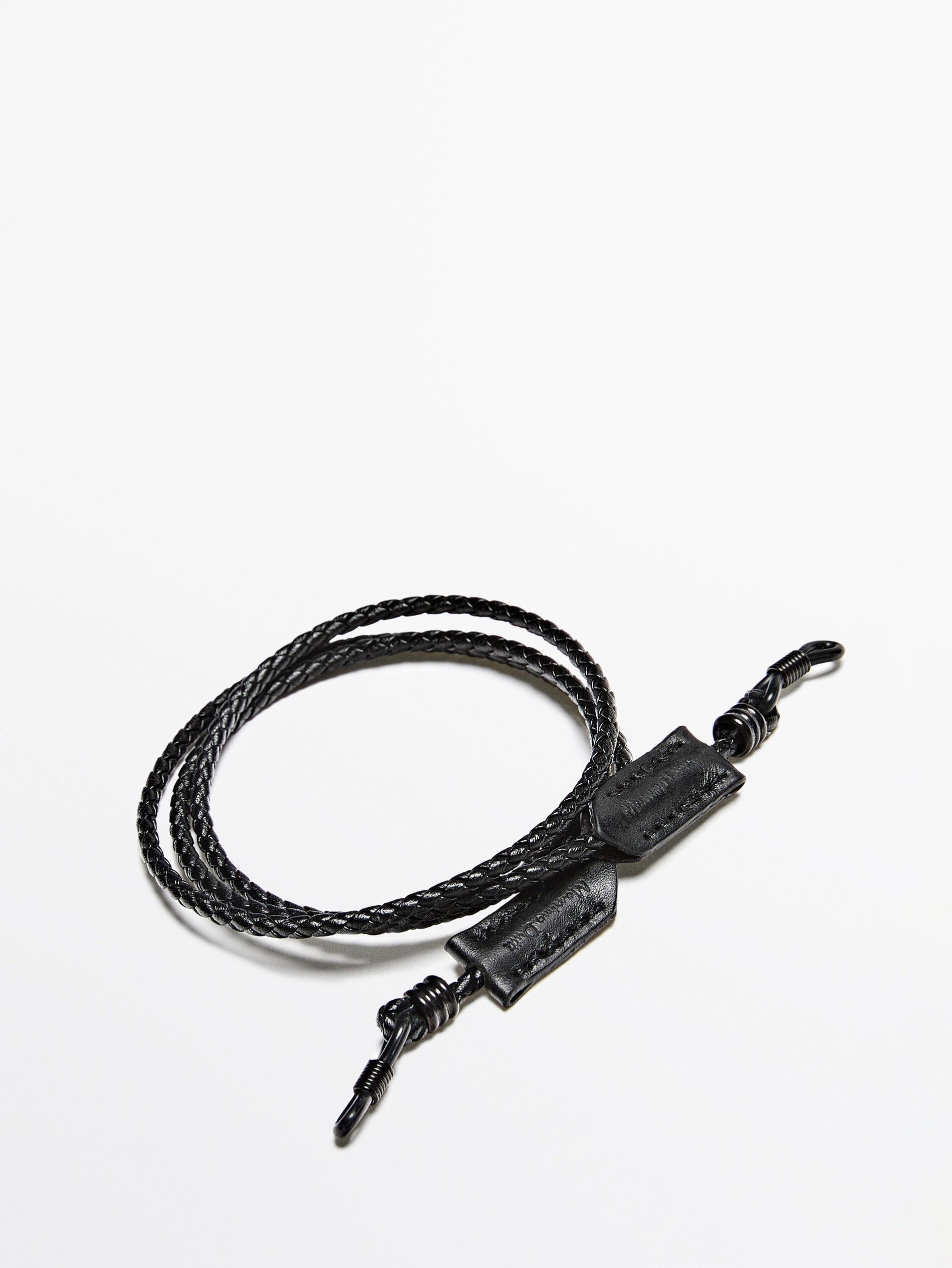 цена Плетеный шнур для солнцезащитных очков Massimo Dutti, черный