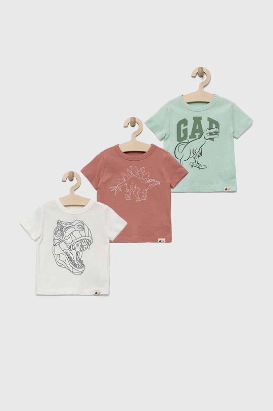 

Детские хлопковые футболки GAP, 3 пары, мультиколор