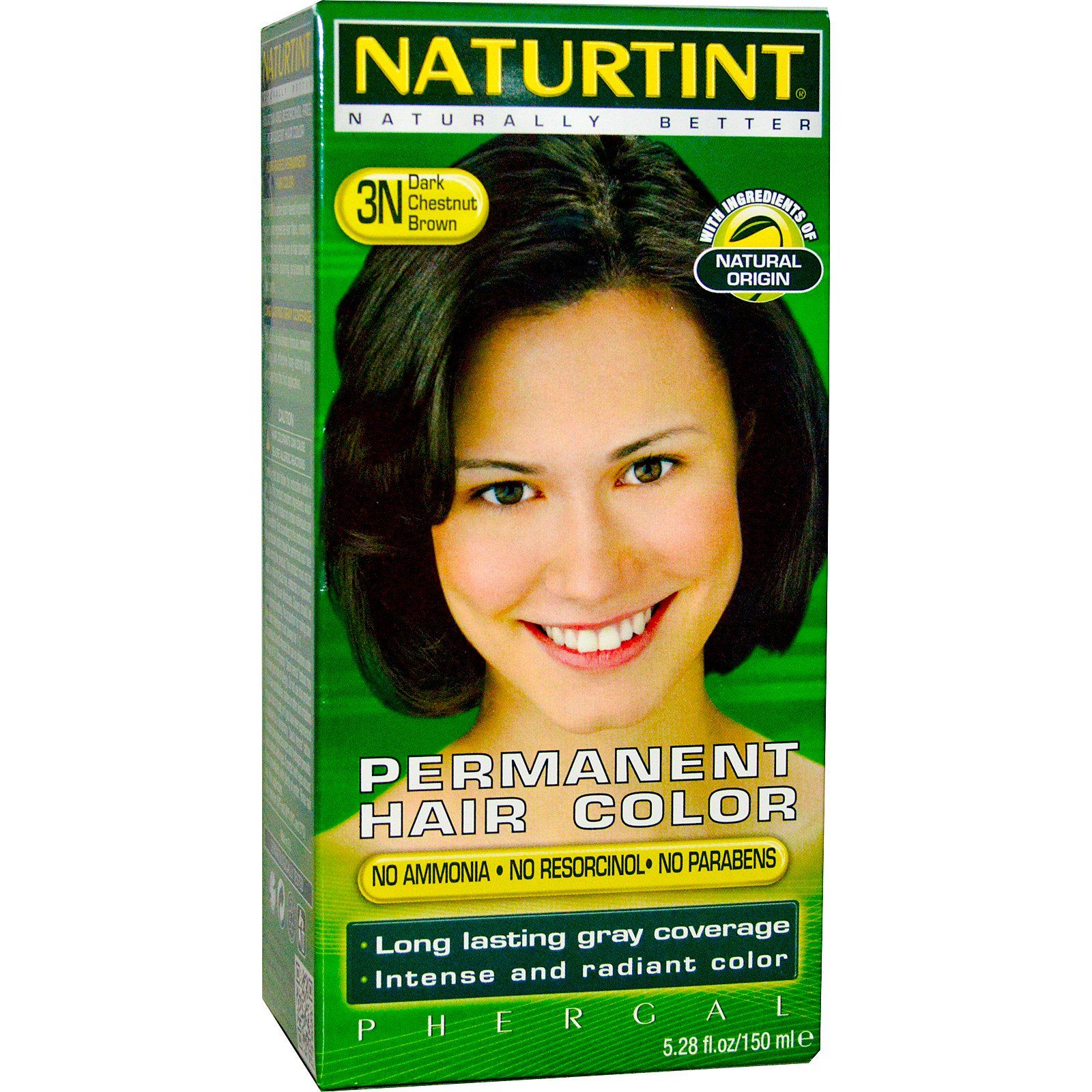 Naturtint Стойкая краска для волос 3N Темно-каштановый (Dark Chestnut Brown) 5,28 жидкой унции (150 мл)