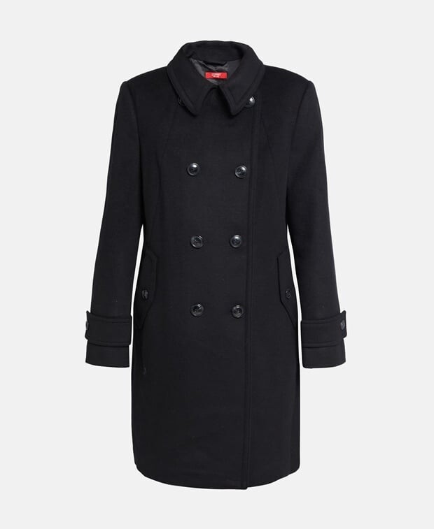 

Шерстяное пальто Esprit, черный