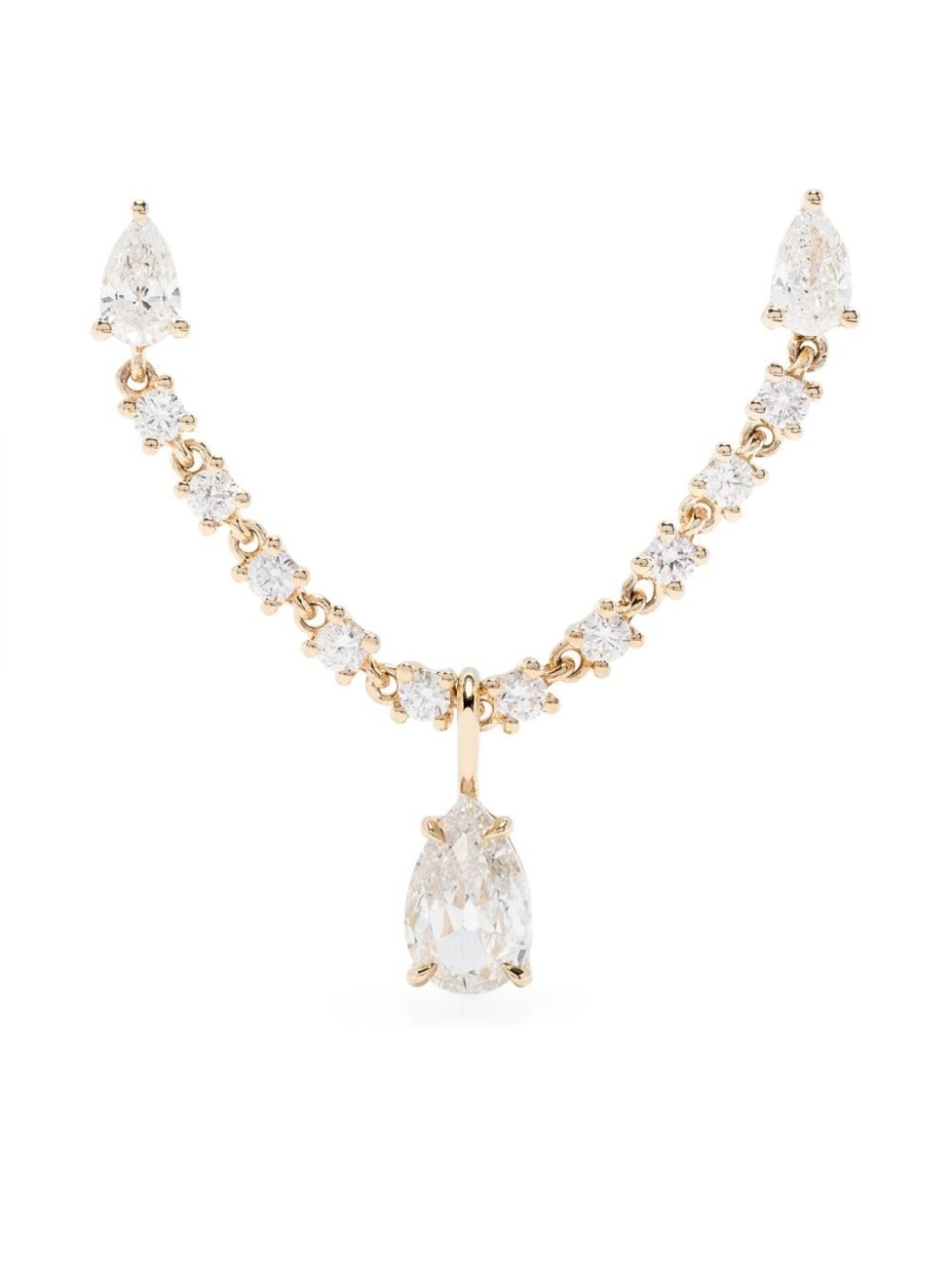 

Серьга Pear из желтого золота с бриллиантами Anita Ko, золотой
