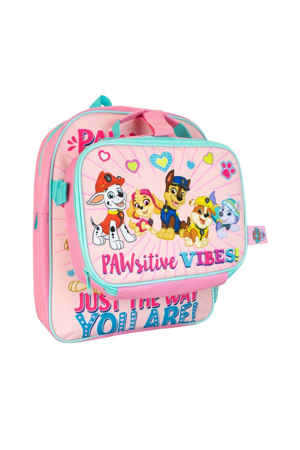 Детский комплект рюкзака и сумки для обеда Paw Patrol, розовый paw patrol рюкзак детский team brave