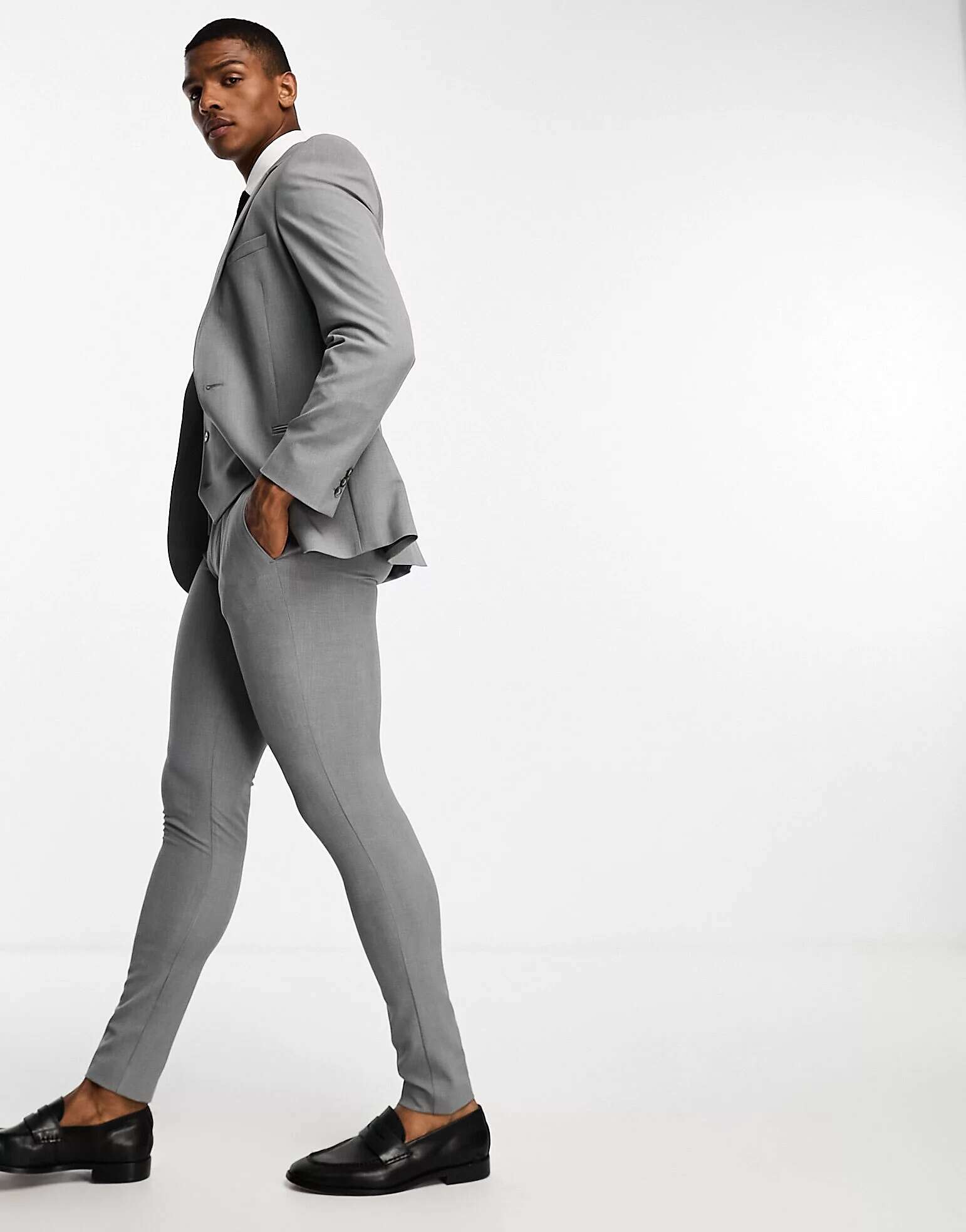 Серые костюмные брюки суперскинни ASOS серые костюмные брюки суперскинни topman