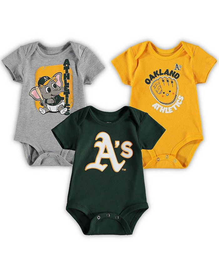 Комплект боди Oakland Athletics Change Up для мальчиков и девочек зеленого, серого, золотого цвета Outerstuff, мультиколор