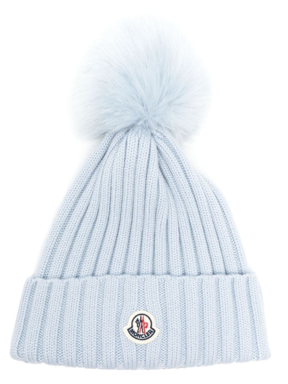 

Moncler шапка бини с помпоном, синий