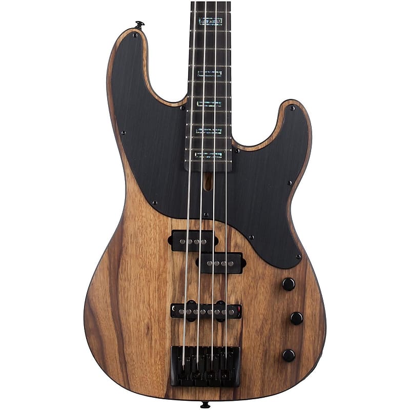 Басс гитара Schecter Model-T 4 Exotic Electric Bass, Black Limba цена и фото