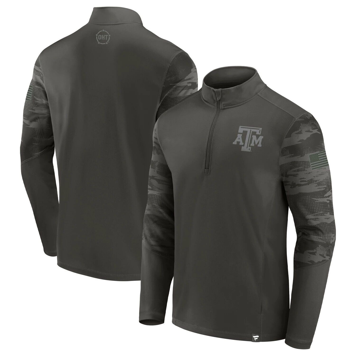 

Мужской черный фирменный топ Texas A&M Aggies OHT Military Appreciation Guardian с молнией четверть четверти Fanatics