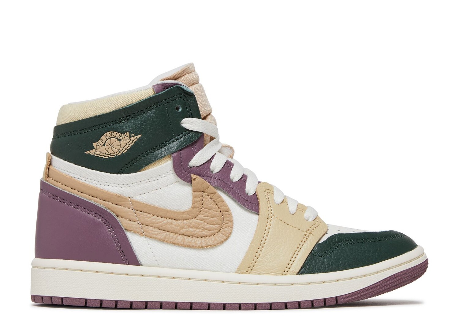 

Кроссовки Air Jordan Wmns Air Jordan 1 High Method Of Make 'Galactic Jade', зеленый