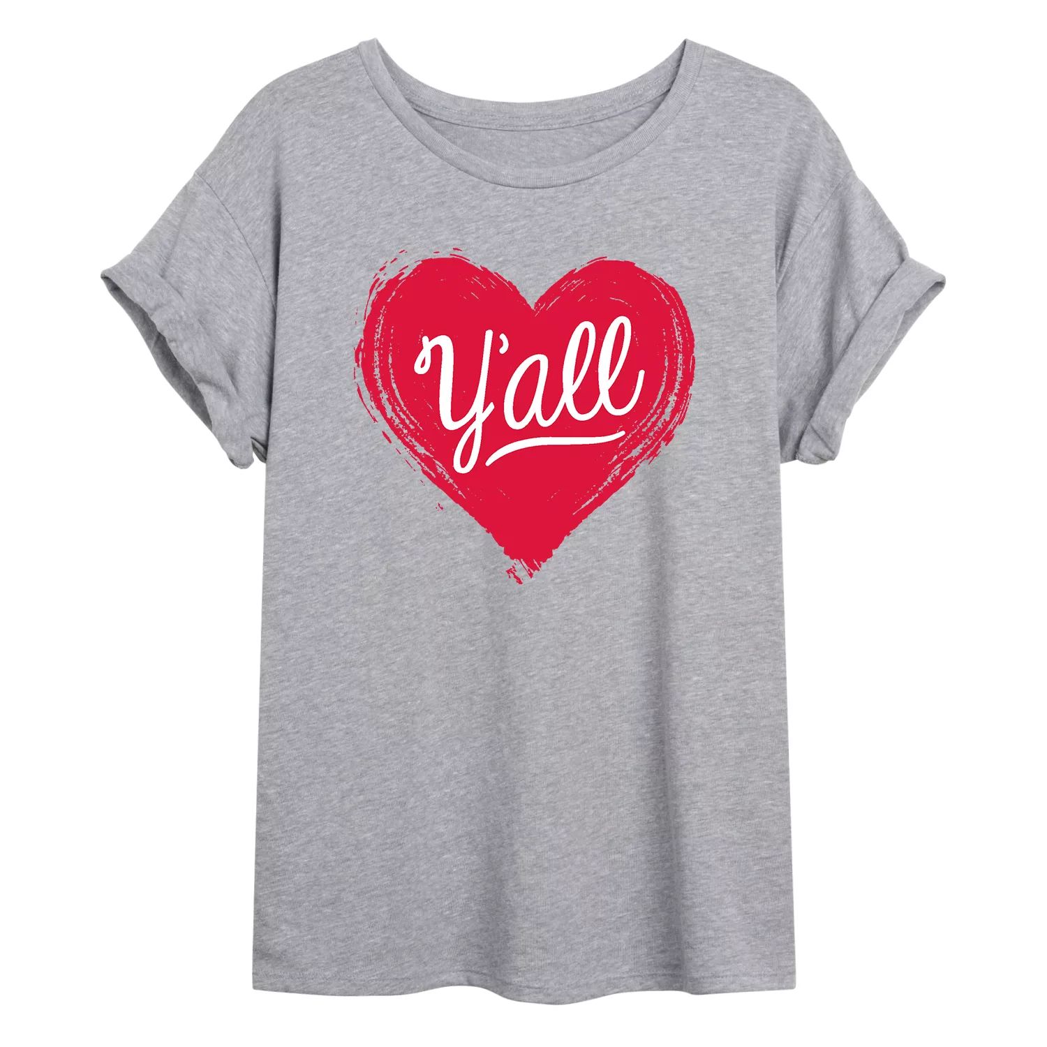 Размерная футболка с сердечком Juniors' Love Y'all Licensed Character