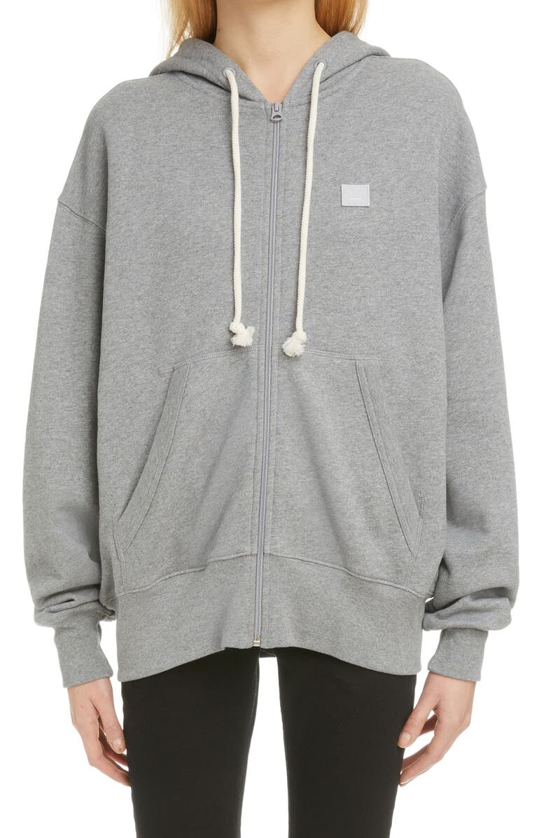 

Худи на молнии из органического хлопка с нашивкой Fish Face Patch ACNE STUDIOS