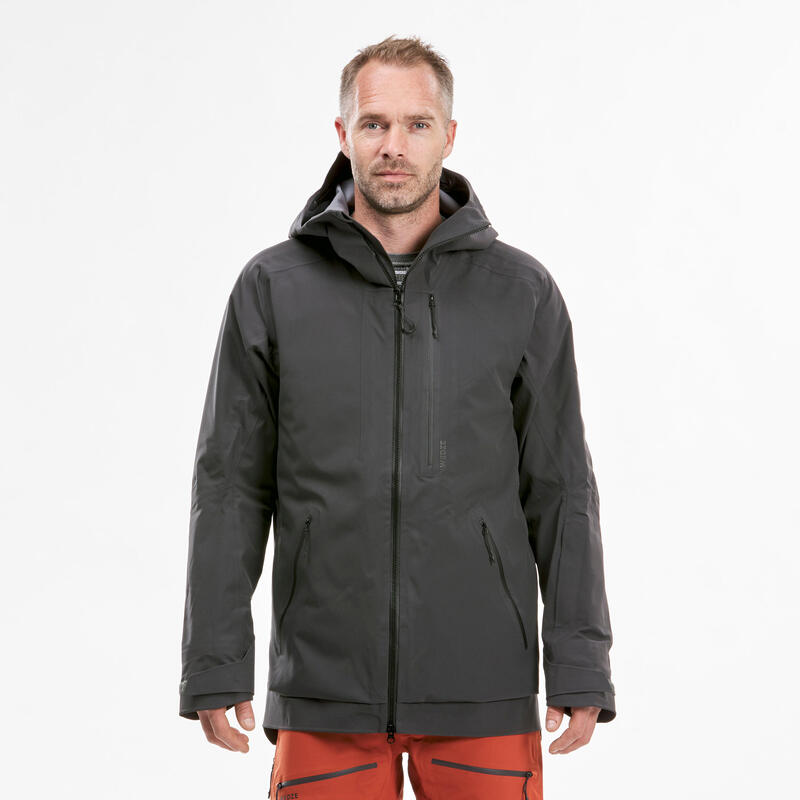 Wedze FR500 Мужская водонепроницаемая лыжная и зимняя куртка, цвет gris