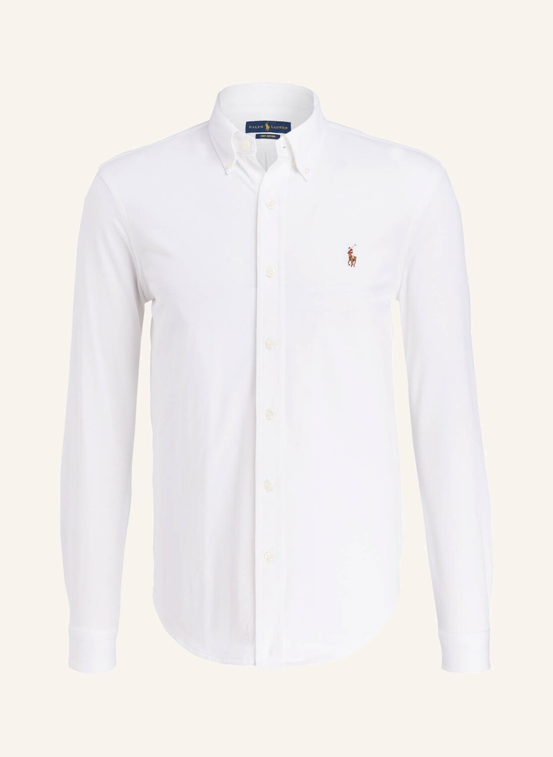 

Рубашка POLO RALPH LAUREN Piqué-Custom Slim Fit, белый