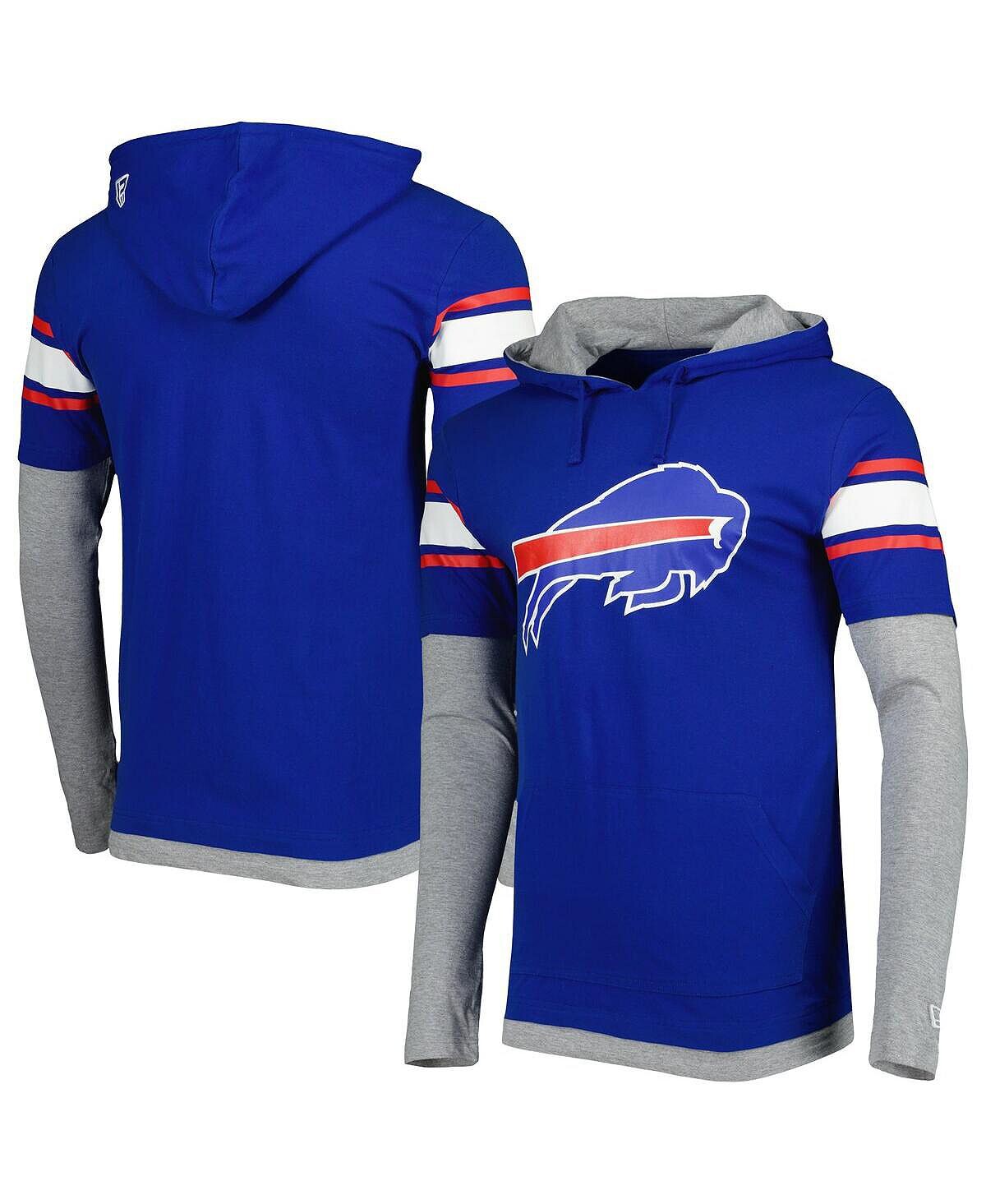 

Мужская футболка с капюшоном с длинными рукавами Royal Buffalo Bills New Era