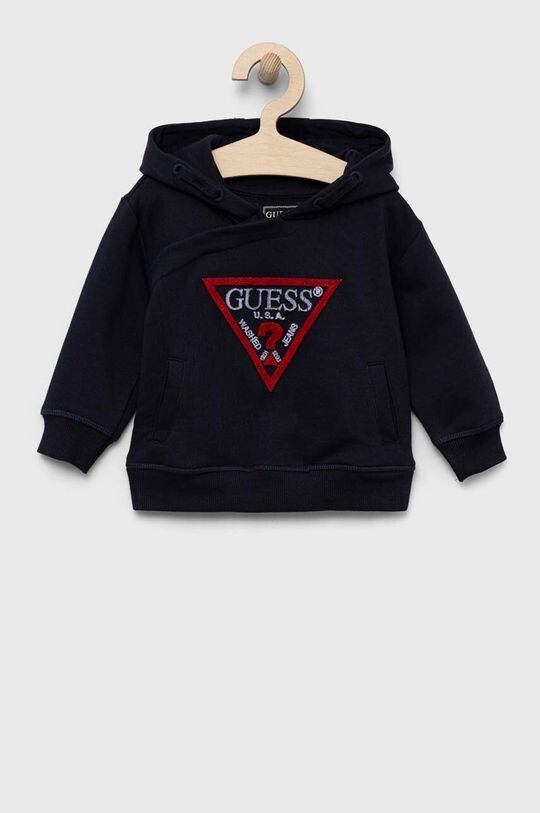 

Детская хлопковая толстовка Guess, темно-синий