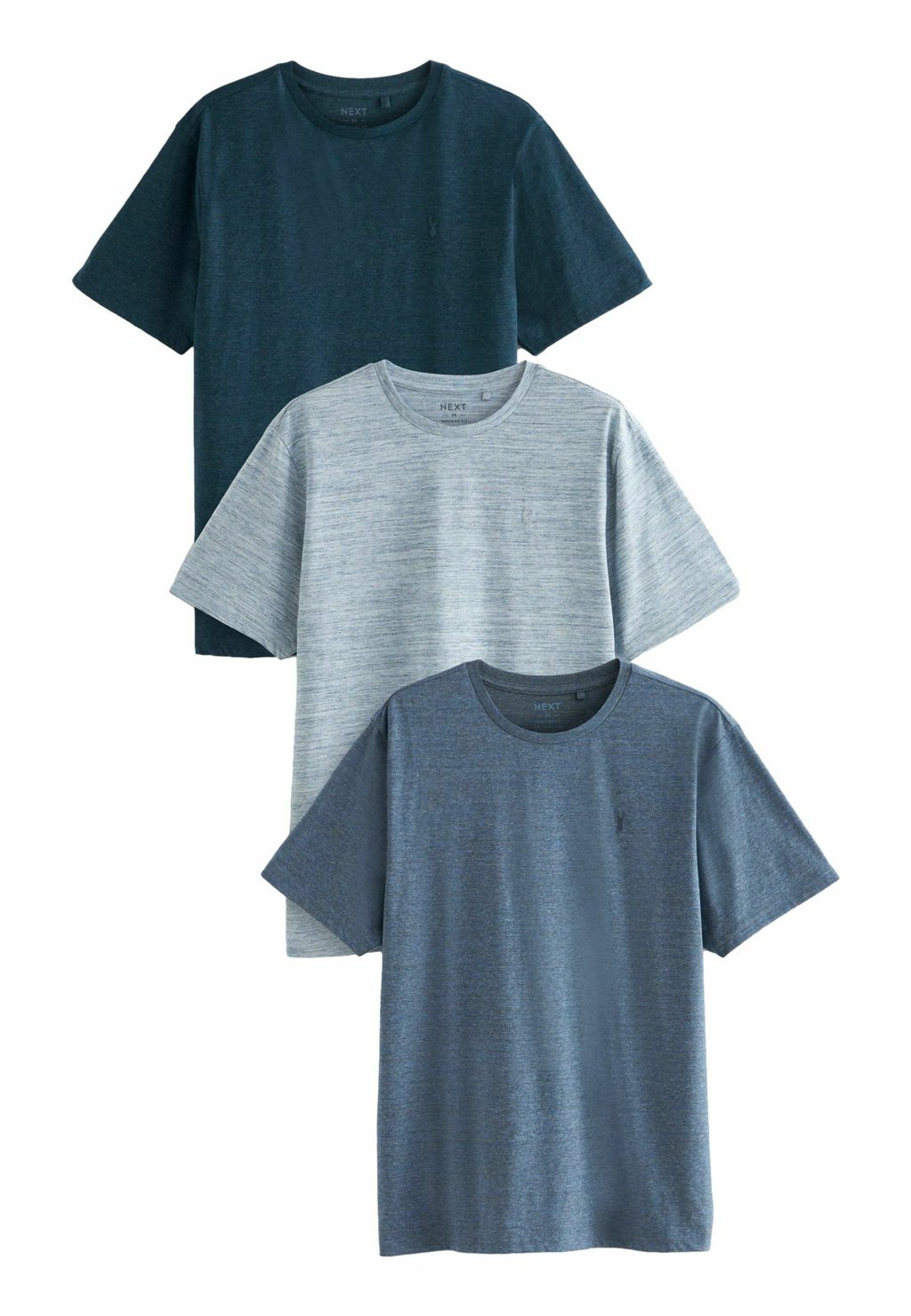 футболка базовая 3 pack basic burnell Базовая футболка 3 PACK Next, синий