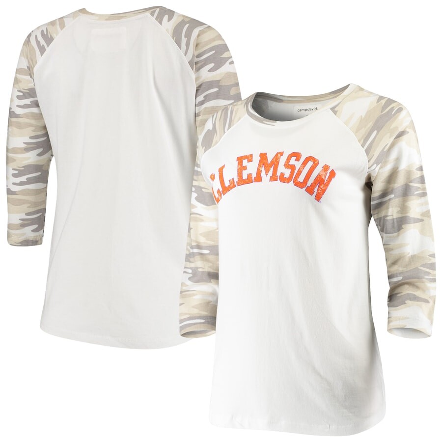 

Футболка с длинным рукавом Camp David Clemson Tigers, белый