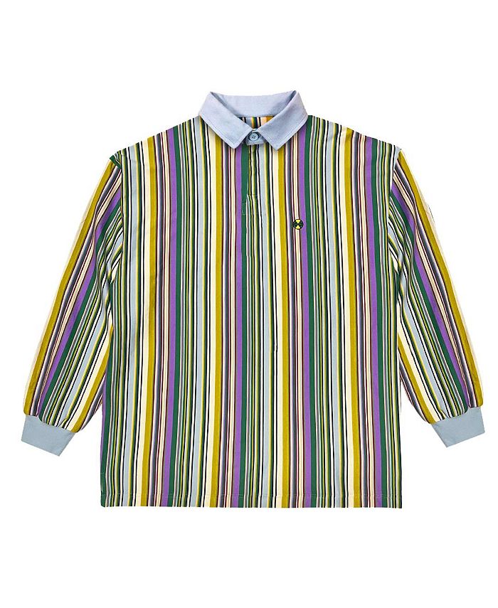 цена Мужская рубашка для регби в полоску в стиле ретро Cross Colours, мультиколор