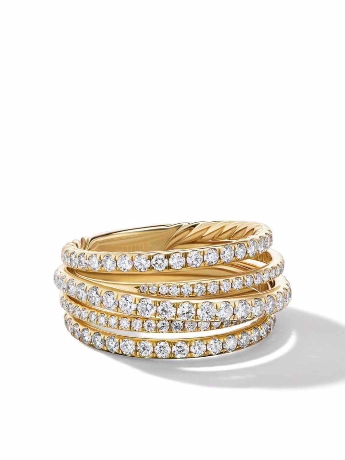 

Кольцо Crossover из желтого золота с бриллиантами David Yurman, золотой