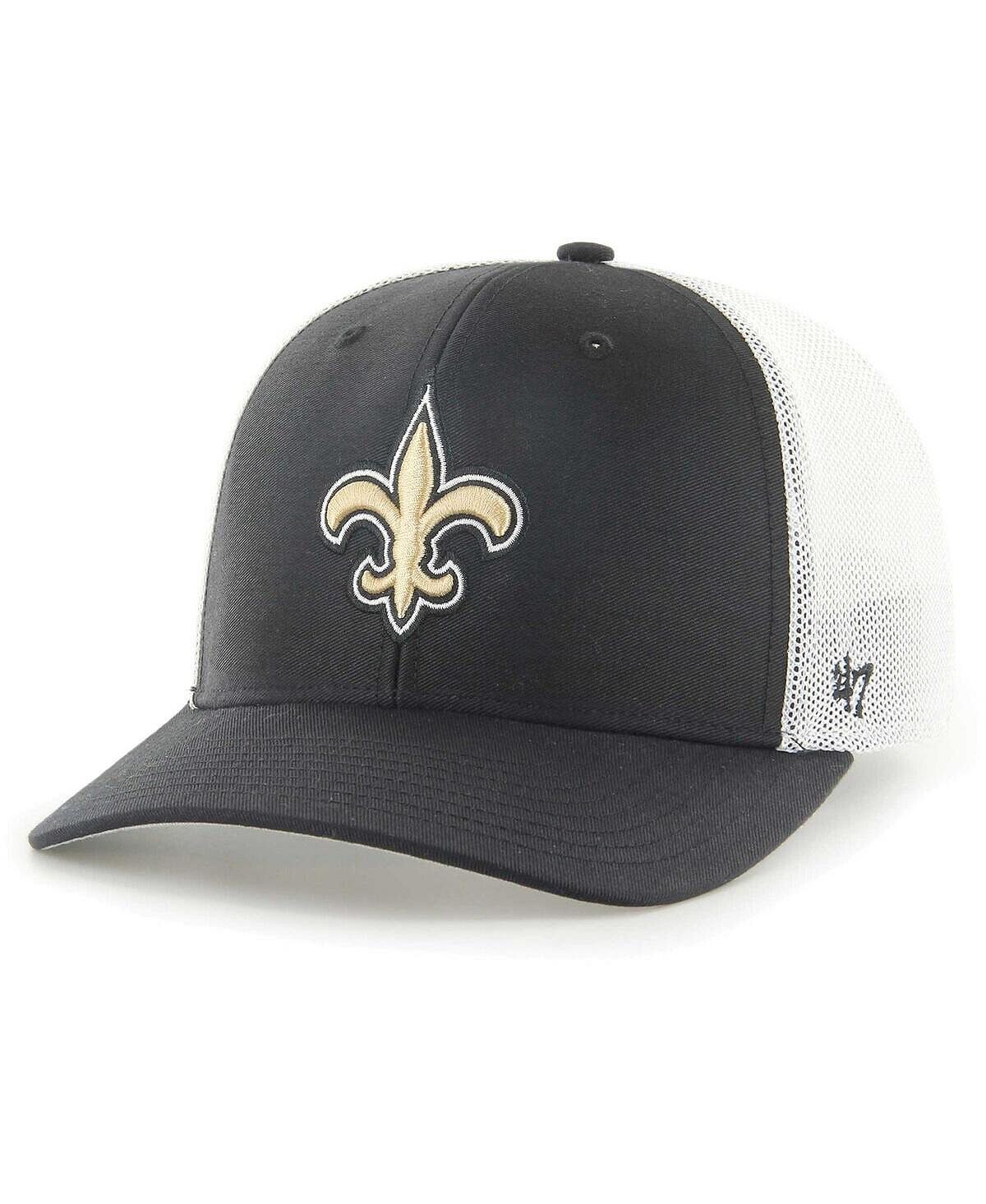 

Мужская черная эластичная шляпа New Orleans Saints Trophy Trucker '47 Brand