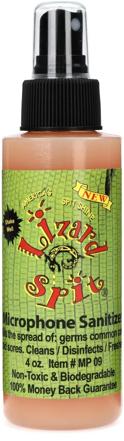 

Дезинфицирующее средство для микрофона Lizard Spit - 4 унции. Распылитель