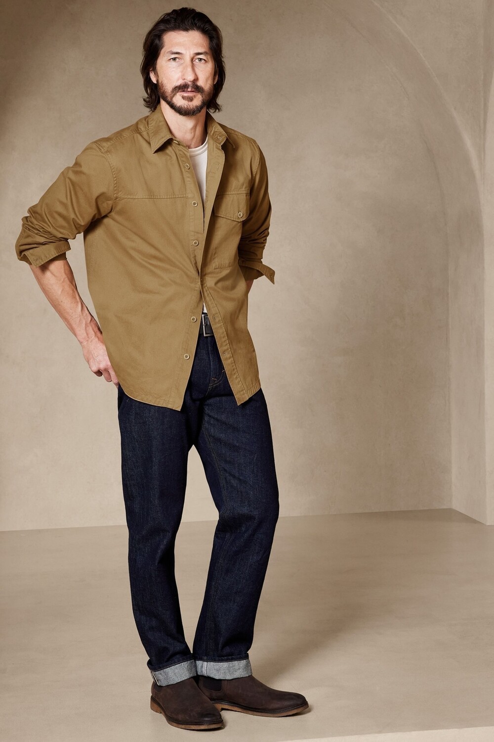 

Рубашка Modern Expedition Banana Republic, зеленый