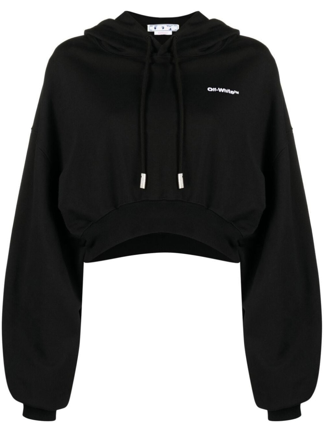

Укороченное худи с вышитым логотипом Off-White, черный