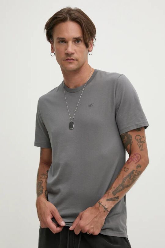 

Хлопковая футболка Hollister Co., серый