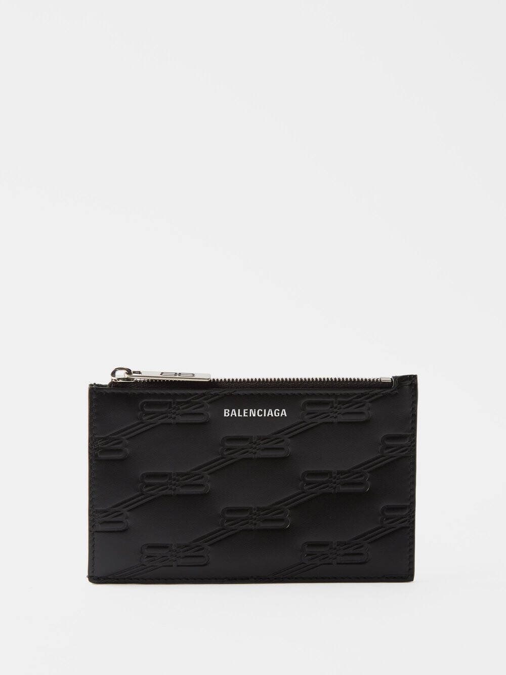 

Картхолдер из кожи с тиснением bb Balenciaga, черный