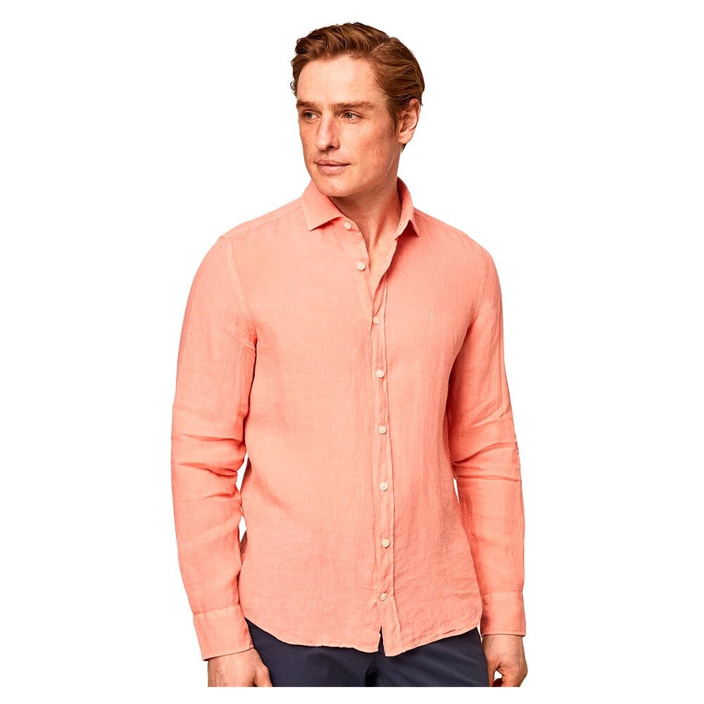 

Рубашка с длинным рукавом Hackett Garment Dyed K, оранжевый