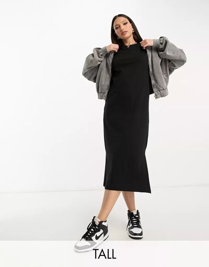 

Черное платье-футболка оверсайз Vero Moda