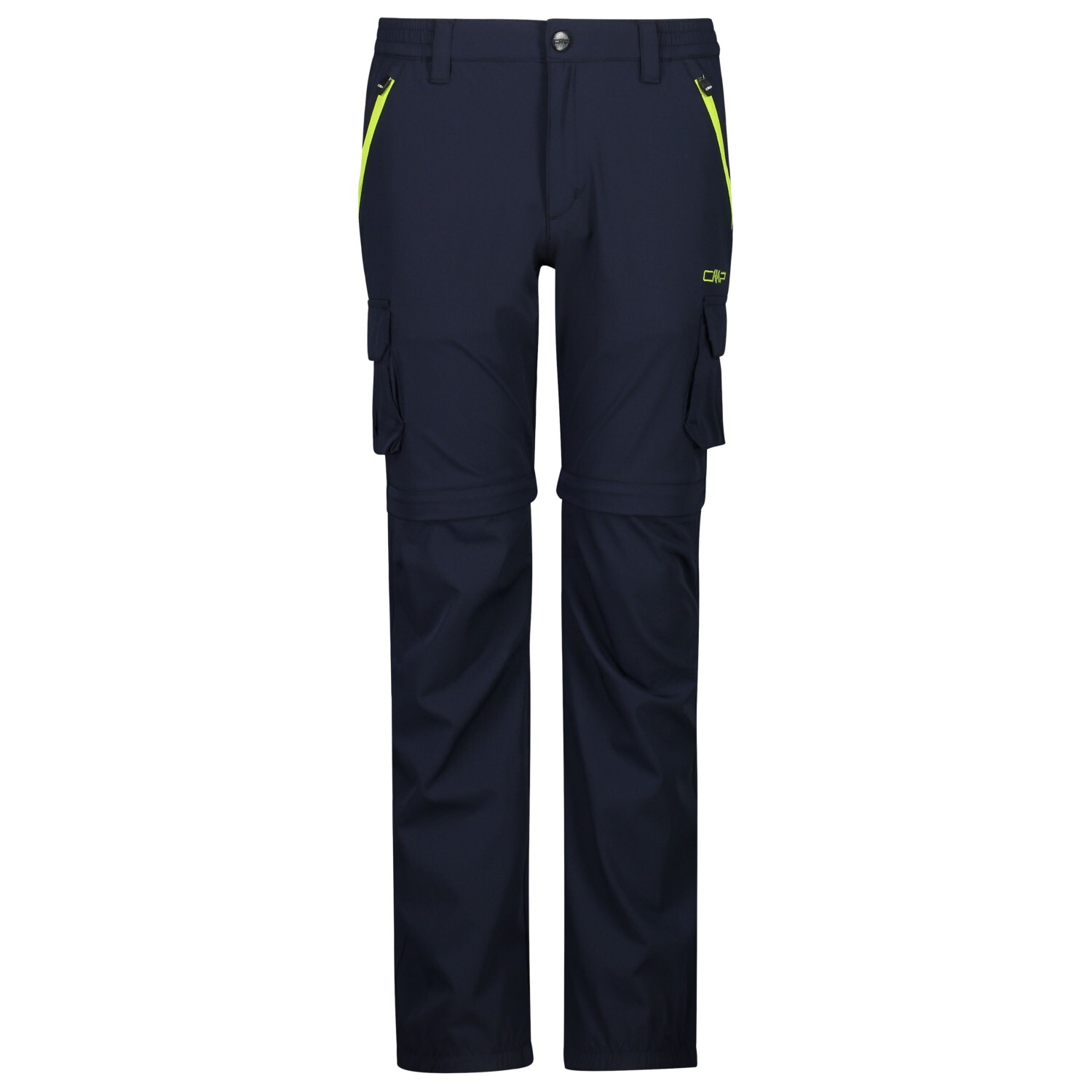 

Трекинговые брюки Cmp Boy's Zip Off Pant 4 Way Stretch, цвет Black Blue/Lime