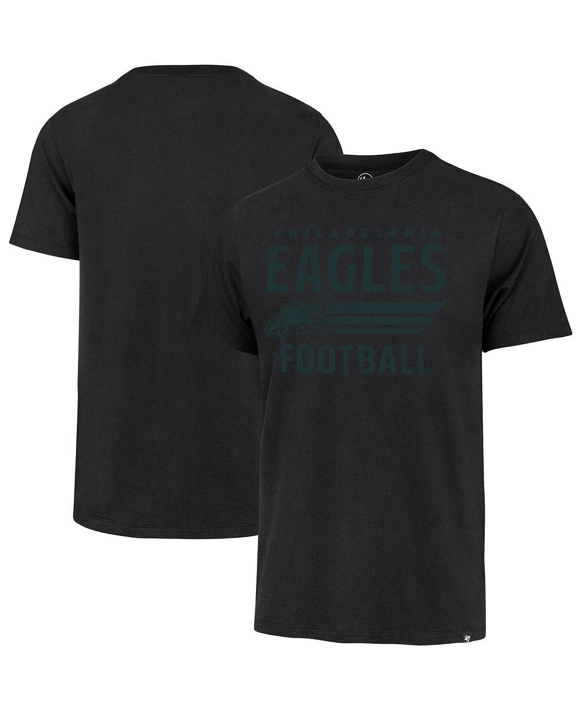 Мужская черная футболка Philadelphia Eagles Wordmark Rider Franklin '47 Brand eagles eagles 180g