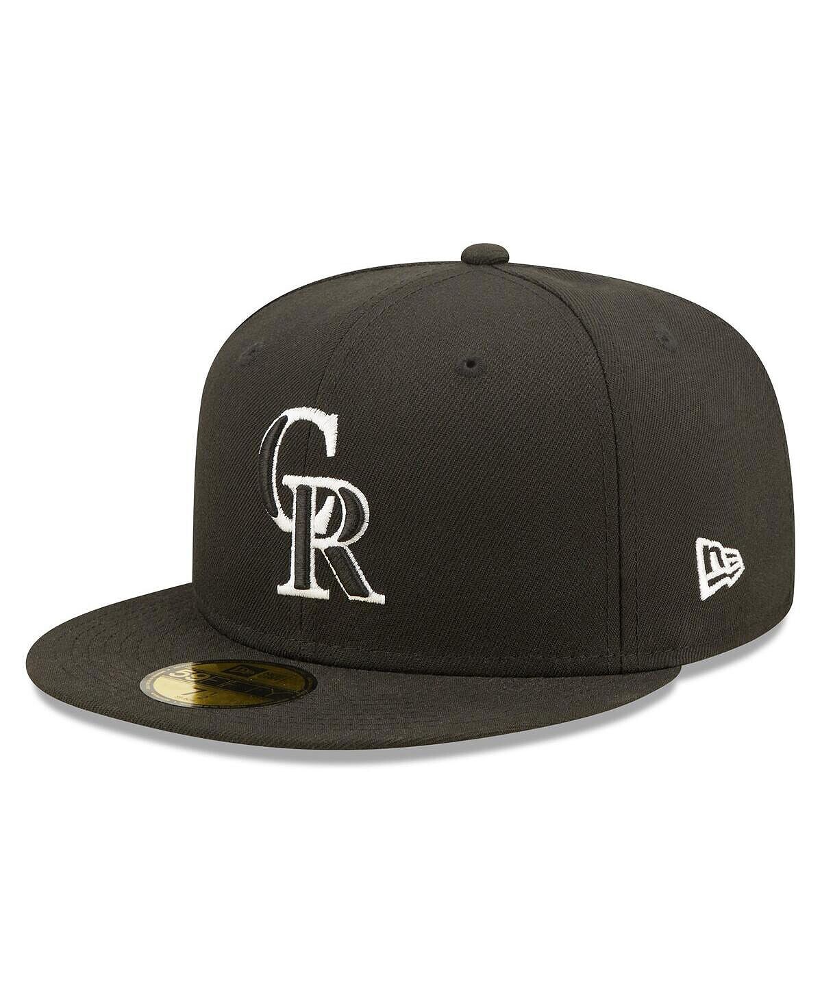 

Мужская черная приталенная шляпа с логотипом Colorado Rockies Team 59FIFTY New Era