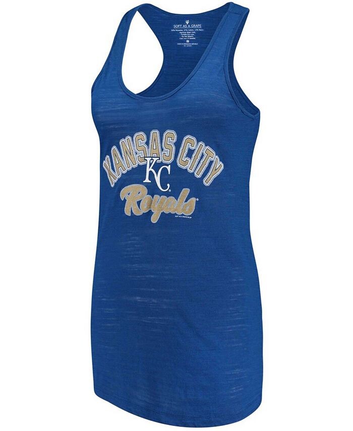 

Женская майка Royal Kansas City Royals Multicount Racerback Soft As A Grape, синий