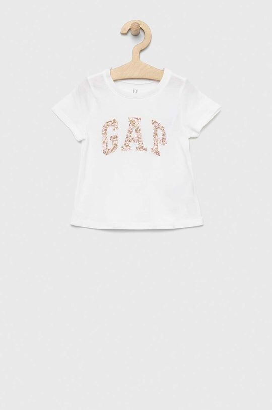 

Детская хлопковая футболка GAP, белый