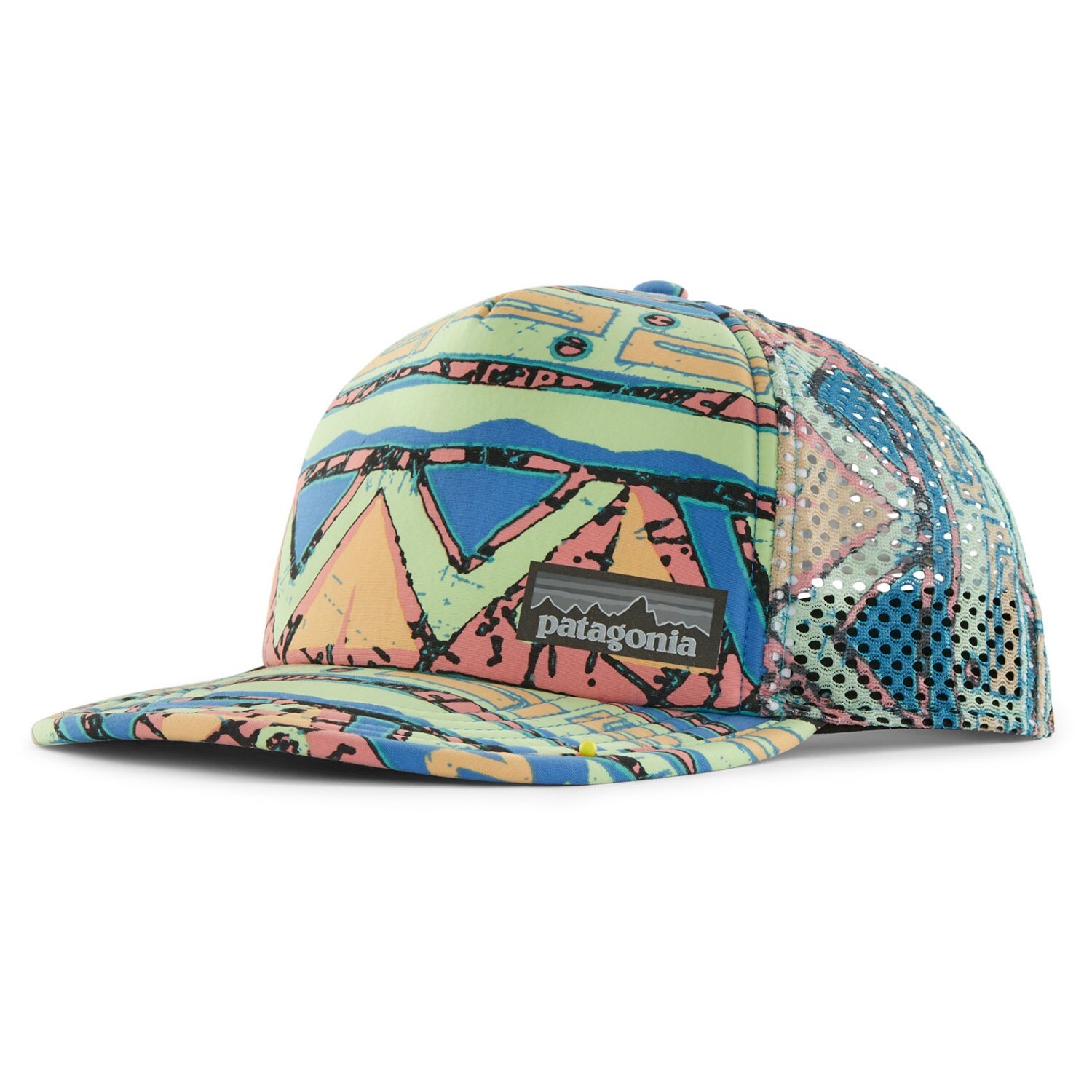 

Кепка Patagonia Duckbill Trucker Hat, цвет High Hopes Geo Small/Salamander Green