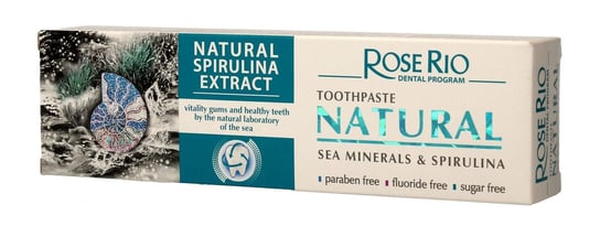 Зубная паста с натуральным экстрактом спирулины, 65 мл Rose Rio