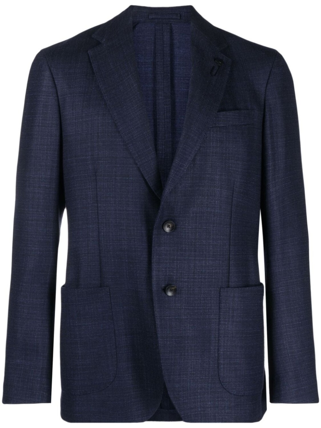 

Lardini однобортный пиджак из смесовой шерсти, синий