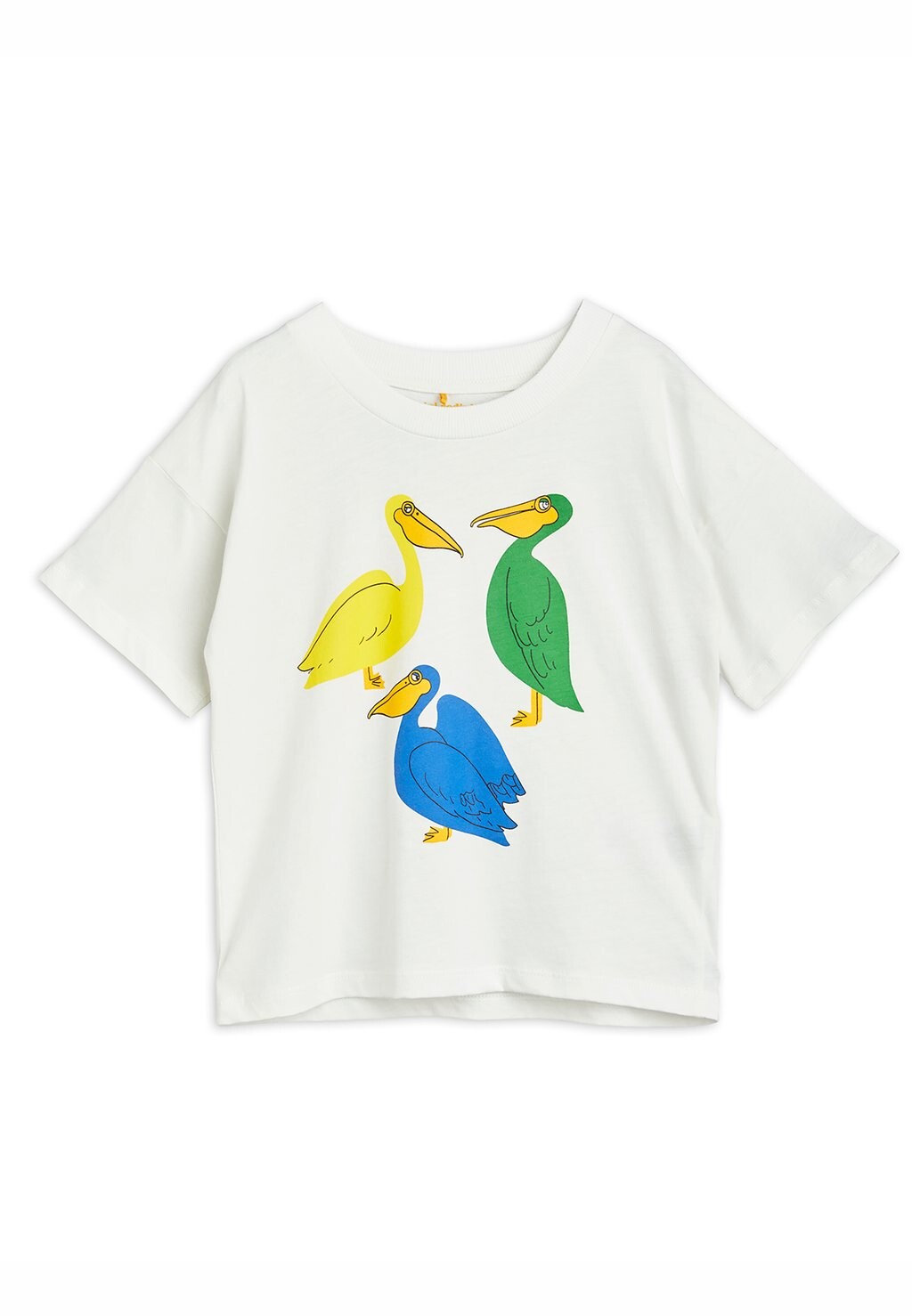 

Футболка с принтом Pelican Tee Unisex Mini Rodini, белый